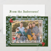 メリークリスマスフォトフラットクリスマスカード シーズンカード (正面/裏面)