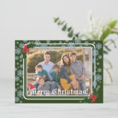 メリークリスマスフォトフラットクリスマスカード シーズンカード (スタンド正面)