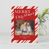 メリークリスマスフォトフラットホリデーカード シーズンカード (スタンド正面)