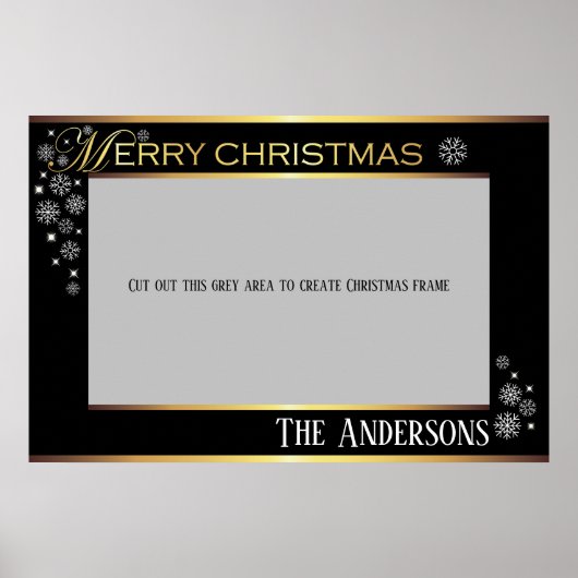 メリークリスマスフォトフレーム ポスター (正面)