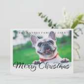 メリークリスマスフォトブラックと金ゴールドルックドットの追加 シーズンカード (スタンド正面)