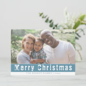 メリークリスマスフォトブルーファミリー シーズンカード (スタンド正面)