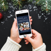 メリークリスマスフォトブルー シーズンカード