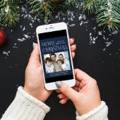 メリークリスマスフォトブルー シーズンカード