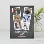 メリークリスマスフォトブースホリーとブラック シーズンカード (スタンド正面)