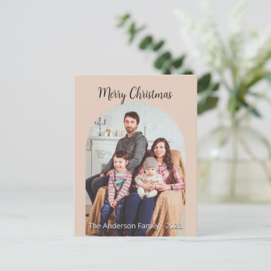 メリークリスマスフォトホリデーカードの追加 シーズンポストカード (スタンド正面)