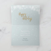 メリークリスマスフォトホリデーカードスノー シーズンカード (内部)
