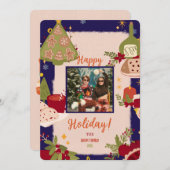 メリークリスマスフォトホリデーカード招待状 招待状 (正面/裏面)