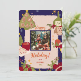 メリークリスマスフォトホリデーカード招待状 招待状