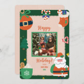 メリークリスマスフォトホリデーカード招待状 招待状 (正面/裏面)