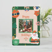 メリークリスマスフォトホリデーカード招待状 招待状 (スタンド正面)
