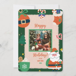 メリークリスマスフォトホリデーカード招待状 招待状