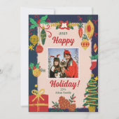 メリークリスマスフォトホリデーカード シーズンカード (正面)