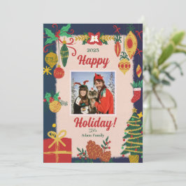 メリークリスマスフォトホリデーカード シーズンカード