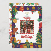 メリークリスマスフォトホリデーカード シーズンカード (正面/裏面)