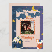 メリークリスマスフォトホリデーカード シーズンカード (正面/裏面)