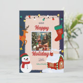 メリークリスマスフォトホリデーカード シーズンカード (スタンド正面)