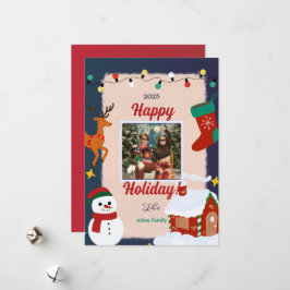 メリークリスマスフォトホリデーカード シーズンカード