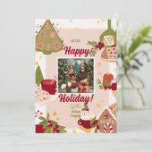 メリークリスマスフォトホリデーカード シーズンカード (スタンド正面)