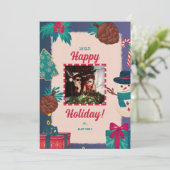 メリークリスマスフォトホリデーカード シーズンカード (スタンド正面)