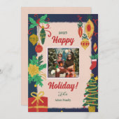 メリークリスマスフォトホリデーカード シーズンカード (正面/裏面)