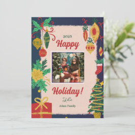 メリークリスマスフォトホリデーカード シーズンカード