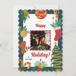 メリークリスマスフォトホリデーカード シーズンカード