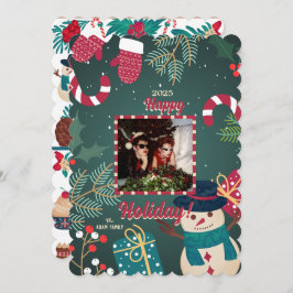 メリークリスマスフォトホリデーカード シーズンカード