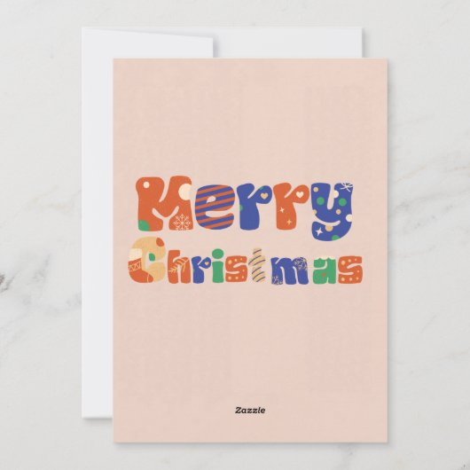 メリークリスマスフォトホリデーカード シーズンカード (裏面)