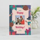 メリークリスマスフォトホリデーカード シーズンカード (スタンド正面)