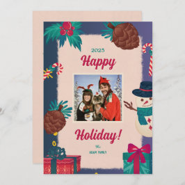 メリークリスマスフォトホリデーカード シーズンカード