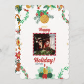 メリークリスマスフォトホリデーカード シーズンカード (正面/裏面)