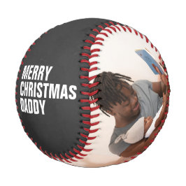メリークリスマスフォトホリデーギフトパーソナライズされた 野球ボール