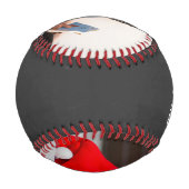 メリークリスマスフォトホリデーギフトパーソナライズされた 野球ボール (裏面)