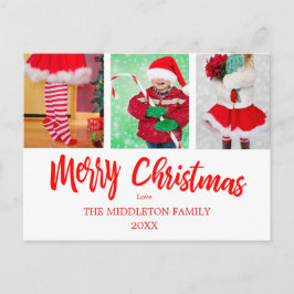 メリークリスマスフォトホリデーグリーティングポストカード シーズンポストカード