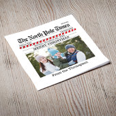 メリークリスマスフォトホリデーパーティーお洒落ニュース スタンダードカクテルナプキン