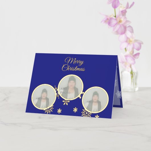 メリークリスマスフォトホリデーフォイルカード 箔シーズンカード (蘭)