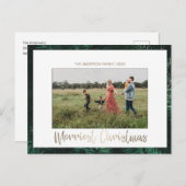 メリークリスマスフォトホリデーポストカード ポストカード (正面/裏面)