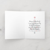 メリークリスマスフォトホリデー実在金ゴールド 箔グリーティングカード (内側レイダウン)