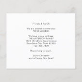 メリークリスマスフォトホリデー引越しのお知らせ (裏面)
