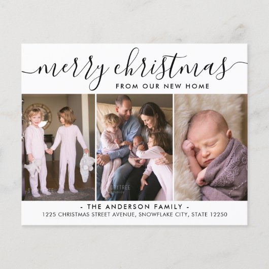 メリークリスマスフォトホリデー引越しのお知らせ (正面)