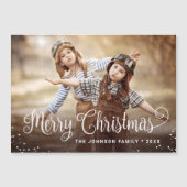 メリークリスマスフォトホリデー磁気カード (正面)