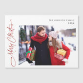 メリークリスマスフォトホリデー磁気カード (正面)