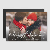 メリークリスマスフォトホリデー磁気カード (正面/裏面)