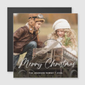 メリークリスマスフォトホリデー磁気カード (正面/裏面)