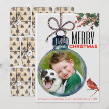 メリークリスマスフォトボーブルユニークヴィンテージスタイル