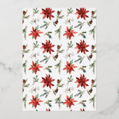 メリークリスマスフォトポインセチア 箔シーズンカード (裏面)