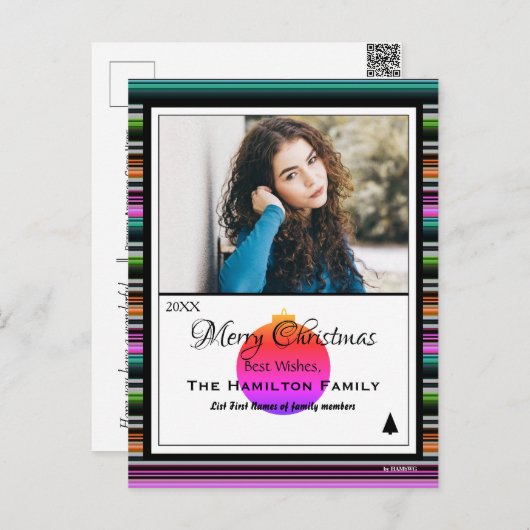 メリークリスマスフォトポストカード – HAMbWG シーズンポストカード (正面/裏面)