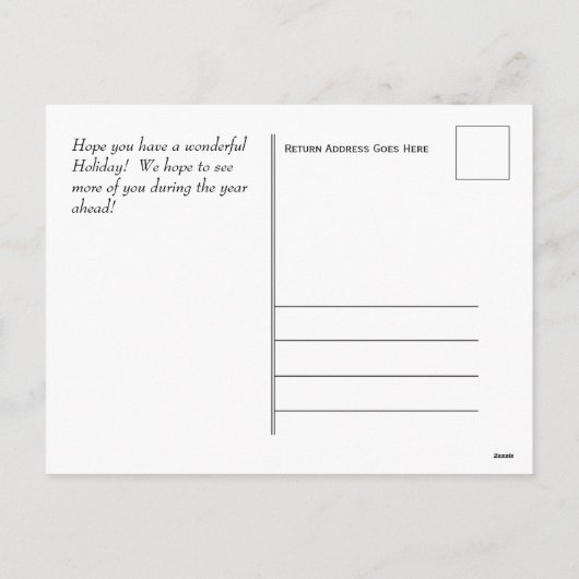 メリークリスマスフォトポストカード – HAMbWG シーズンポストカード (裏面)