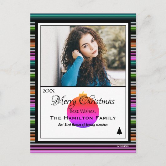 メリークリスマスフォトポストカード – HAMbWG シーズンポストカード (正面)